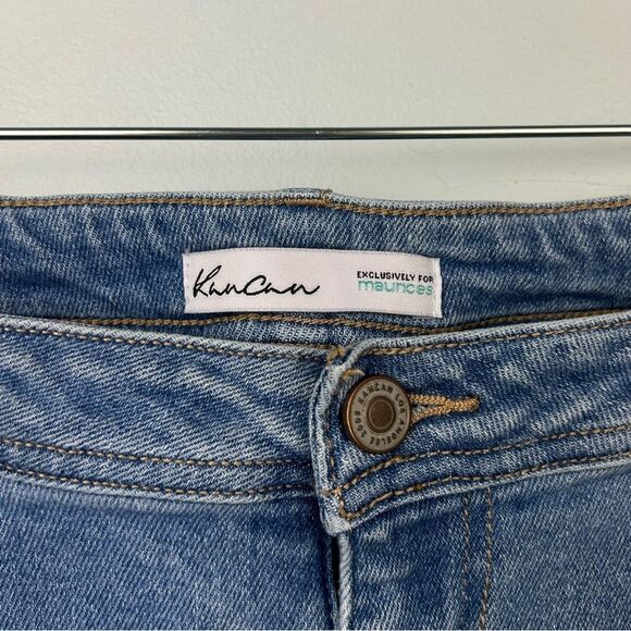 KanCan™ Flare High Rise Front Seam Jeans Retro Raw Hem Sz 32 or Junior 17 - Picture 4 of 14